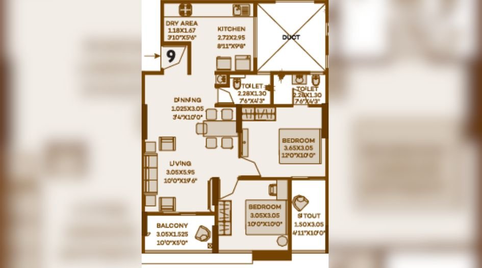 Choice-Goodwill-Element-2BHK-773sqft-unit-plan