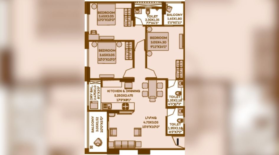 Choice-Goodwill-Element-3BHK-1003sqft-unit-plan